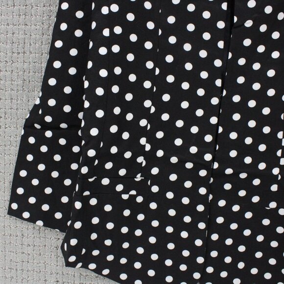 TOV Holy Jacket Womens Size 40 Black Polka Dot Long Sleeve Open Front Polyester - Picture 4 of 9